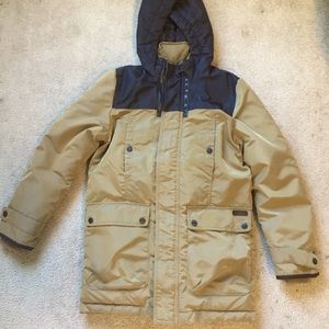 Zara boys coat, beige and black, size 11/12
